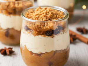 Bratapfel Dessert im Glas