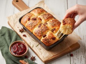 Herzhaftes Zupfbrot mit Käse