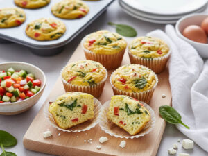 Eier-Muffins mit Gemüse (Meal Prep Frühstück)