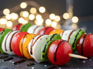 Caprese-Spieße mit Balsamico-Creme