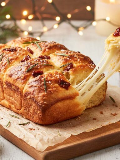 Herzhaftes Zupfbrot mit Käse