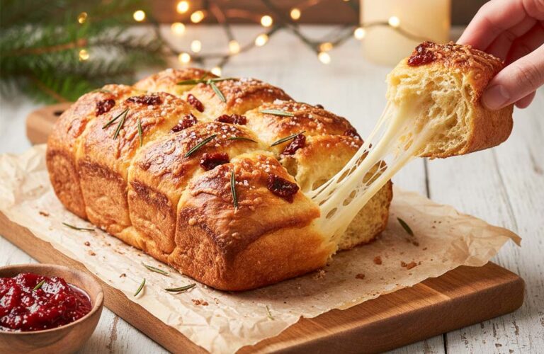 Herzhaftes Zupfbrot mit Käse