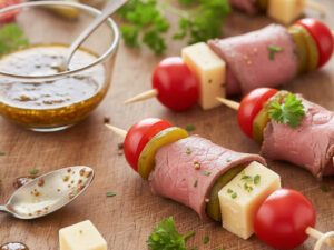 Rindfleisch Käse Spieße