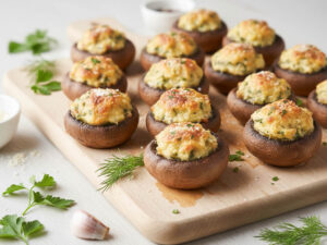 Gefüllte Champignons mit Frischkäse & Kräutern