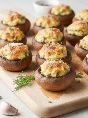 Gefüllte Champignons mit Frischkäse & Kräutern