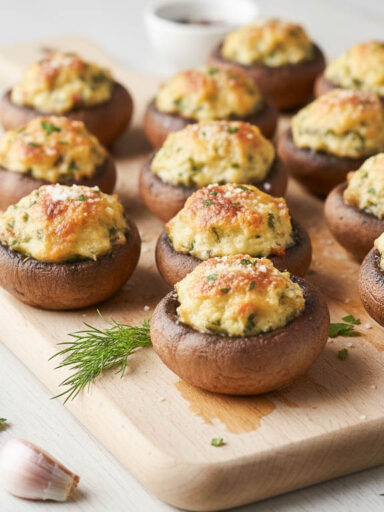 Gefüllte Champignons mit Frischkäse & Kräutern