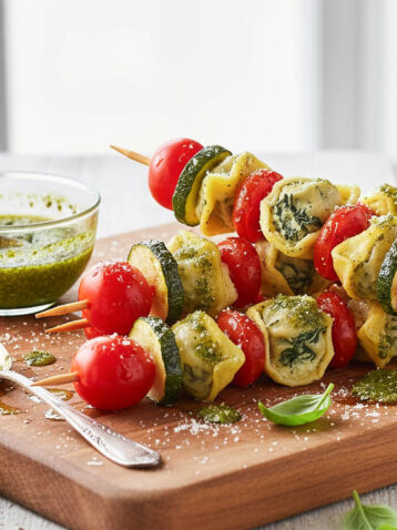 Gebackene Tortellini Spieße