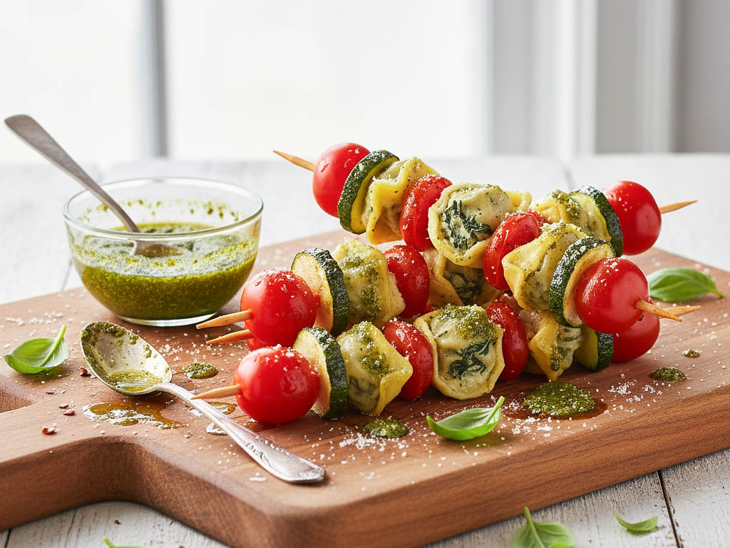 Gebackene Tortellini Spieße