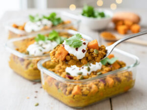 Sättigendes Linsen-Süßkartoffel Curry (Vegan & Proteinreich)