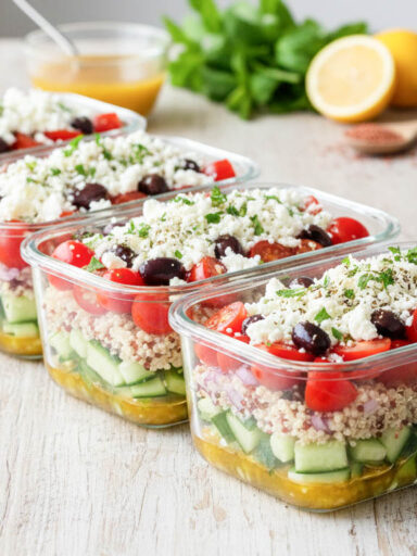 Griechischer Quinoa-Salat (High-Protein Meal Prep)