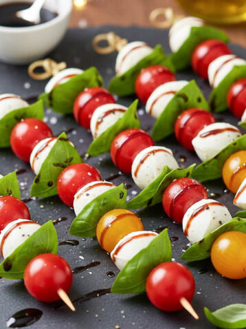 Caprese-Spieße mit Balsamico-Creme