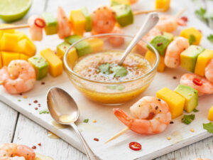 Shrimps Mango Spieße