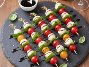 Caprese-Spieße mit Balsamico-Creme