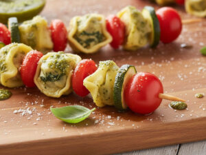 Gebackene Tortellini Spieße