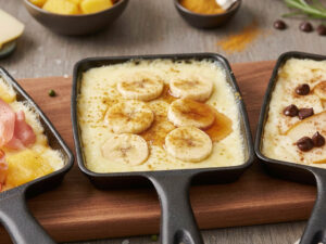 Banane-Curry Raclette Pfännchen