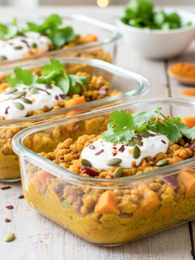 Sättigendes Linsen-Süßkartoffel Curry (Vegan & Proteinreich)