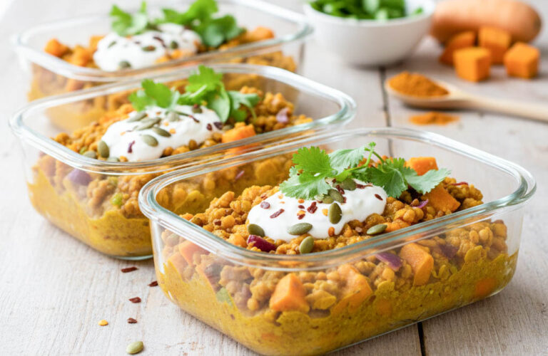 Sättigendes Linsen-Süßkartoffel Curry (Vegan & Proteinreich)