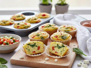 Eier-Muffins mit Gemüse (Meal Prep Frühstück)