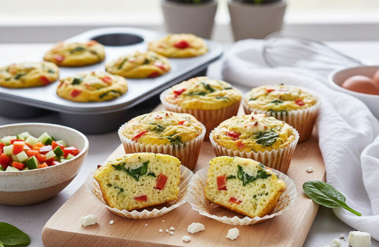 Eier-Muffins mit Gemüse (Meal Prep Frühstück)