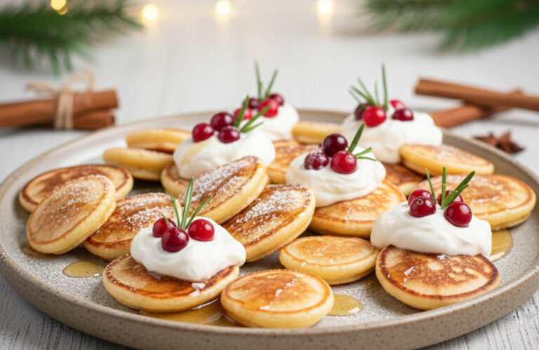 Weihnachtliche Zimt Apfel Pancakes