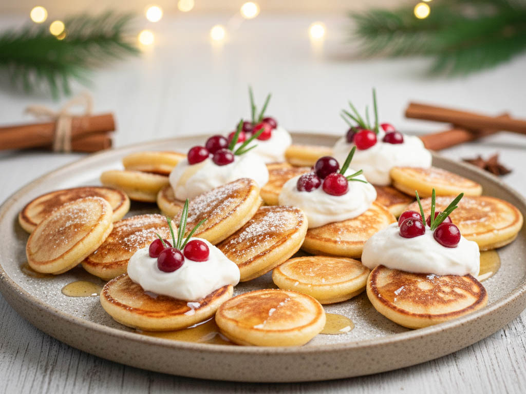 Weihnachtliche Zimt Apfel Pancakes