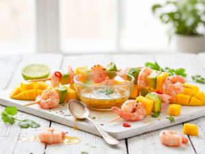 Shrimps Mango Spieße