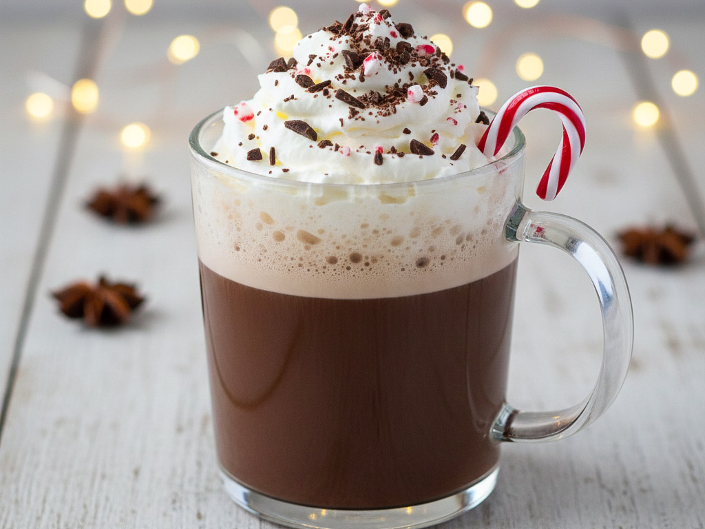 Pfefferminz Hot Chocolate Latte