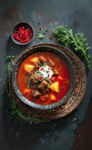 Rustikale Gulaschsuppe