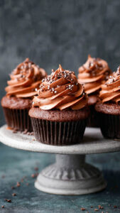 Schokomuffins mit Schoko-Buttercreme-Topping