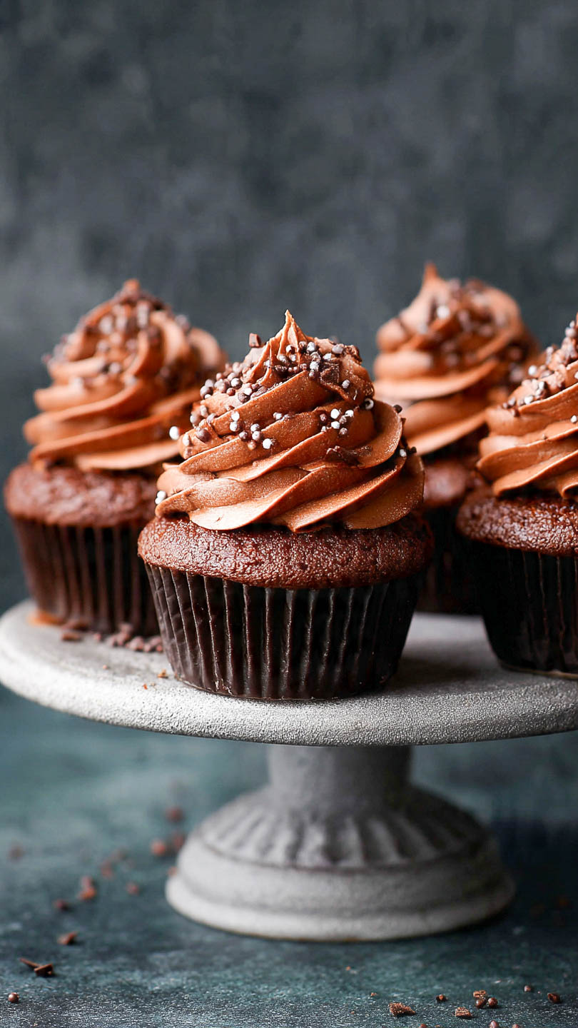 Schokomuffins mit Schoko-Buttercreme-Topping