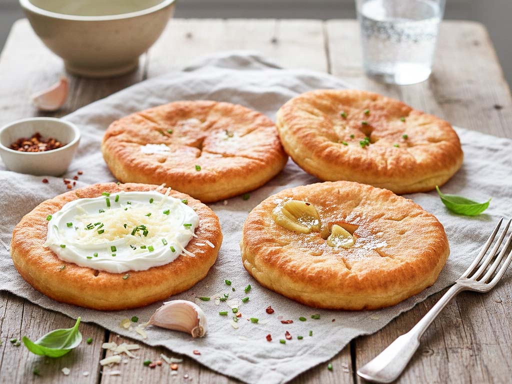 Airfryer Lángos (Fettarm & Knusprig)