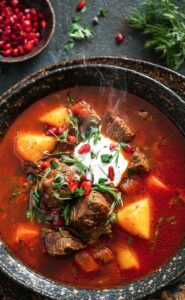 Rustikale Gulaschsuppe