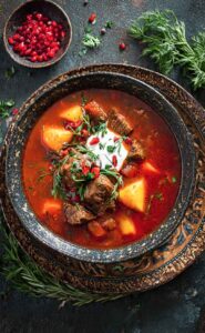 Rustikale Gulaschsuppe