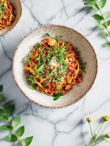 Herzhafte Blumenkohl Bolognese